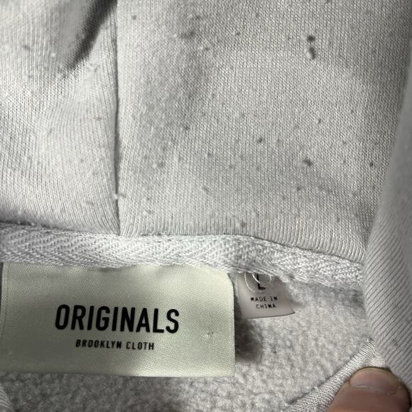 Originals Brooklyn Cloth Hoodie Mens Large Pullover Long Sleeve Sweatshirt Hood - Picture 4 of 11